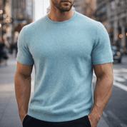 Cassian Cashmere Tee | Men's Luxury Cashmere T-Shirt | Premium Soft Casual Top UK