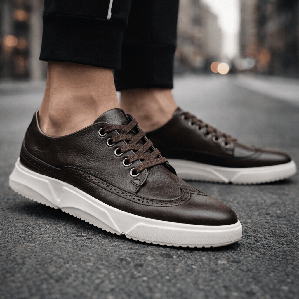 Harrington Brogue Leather Trainers | Men's Leather Brogues | Classic Wingtip Oxford Smart Shoes UK