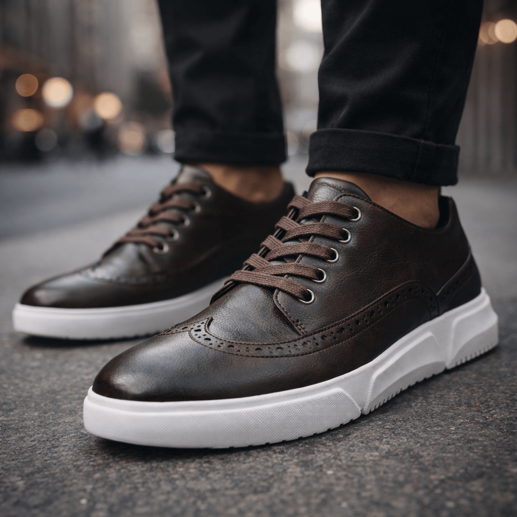 Harrington Brogue Leather Trainers | Men's Leather Brogues | Classic Wingtip Oxford Smart Shoes UK