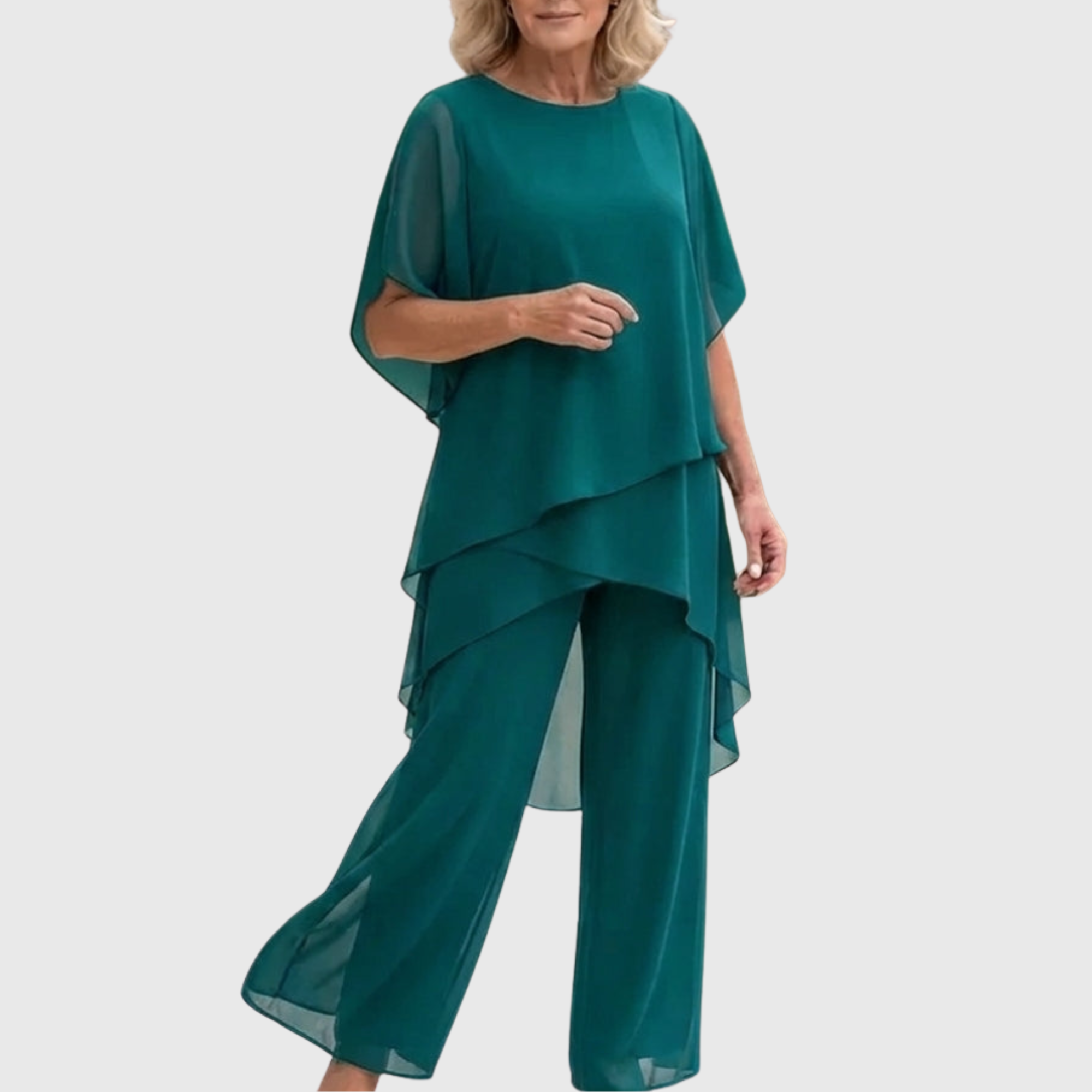 Dalston Draped Palazzo Co-ord | Women's Draped Palazzo Co-ord Set | Elegant Wide Leg Two-Piece UK