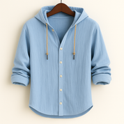 Briggs Hoodie Shirt | Men's Oxford Button-Down Shirt | Smart Casual Formal Top UK