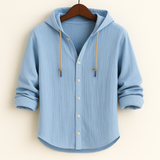 Briggs Hoodie Shirt | Men's Oxford Button-Down Shirt | Smart Casual Formal Top UK