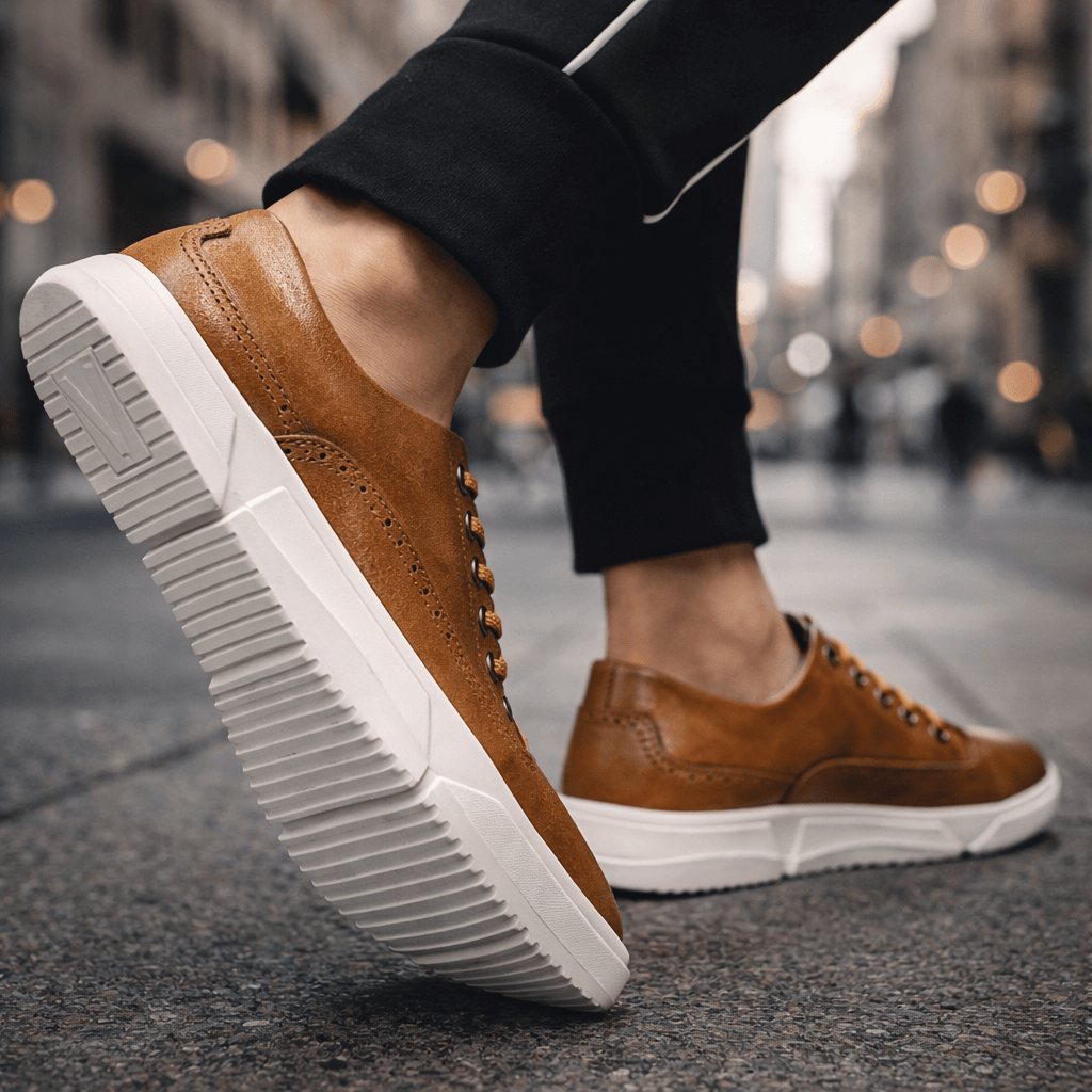 Harrington Brogue Leather Trainers | Men's Leather Brogues | Classic Wingtip Oxford Smart Shoes UK