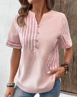Anya Striped Blouse | Women's Striped Summer Blouse | Casual Relaxed Fit Top UK