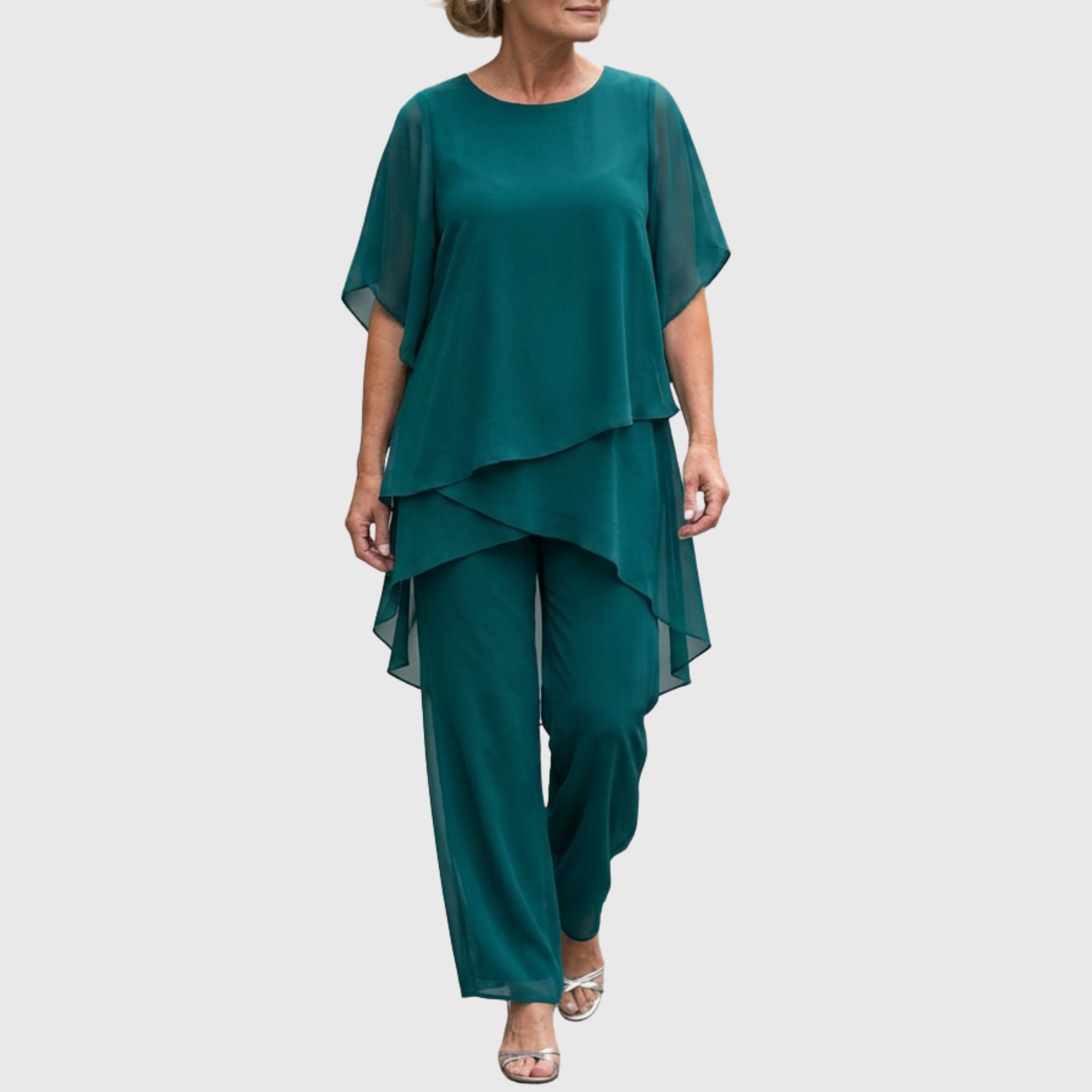 Dalston Draped Palazzo Co-ord | Women's Draped Palazzo Co-ord Set | Elegant Wide Leg Two-Piece UK