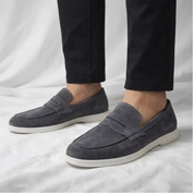 Bancroft Suede Penny Loafers | Men's Suede Loafers | Slip-On Smart Casual Driving Shoes UK