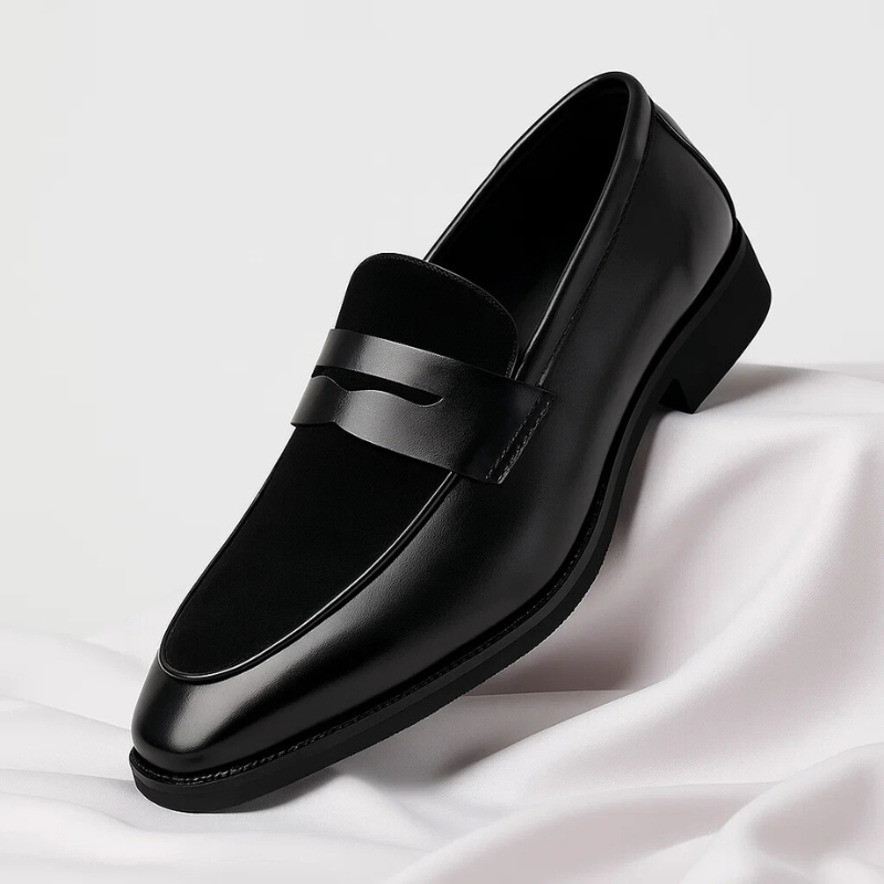 Jasper Italian Penny Loafers | Men's Classic Loafers | Slip-On Smart Casual Shoes UK