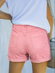 Lila Vintage Denim Stretch Shorts | Women's Vintage Denim Stretch Shorts | Casual Summer Jean Shorts UK