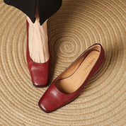 Theo Square-Toe Leather Pumps | Men's Classic Smart Shoes | Genuine Leather Smart Casual UK