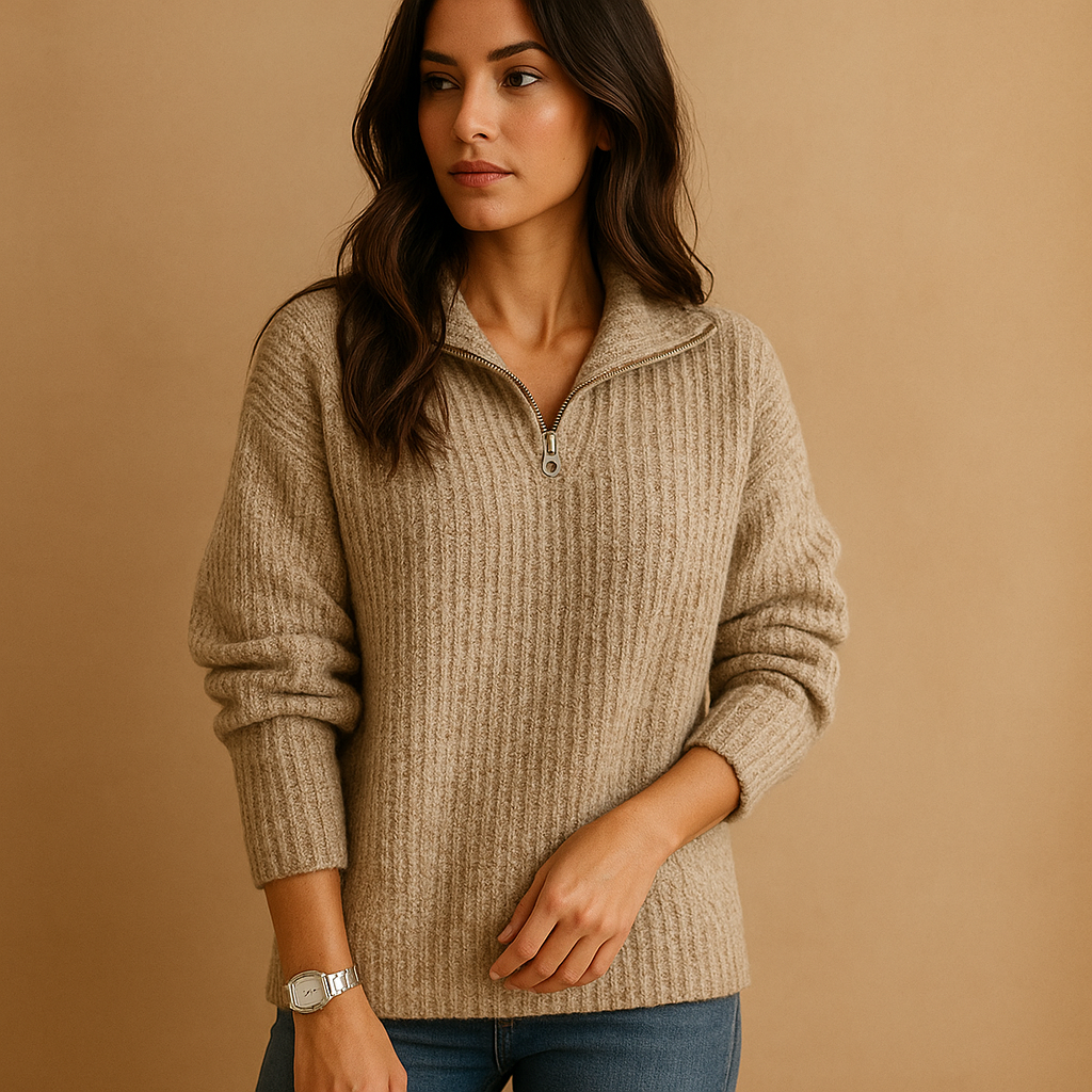 Adelina-Brushed-Rib-Knit-Sweater-Relaxed-Half-Zip-Pullover-With-Spread-Collar-And-Dropped-Shoulder-image-2.png