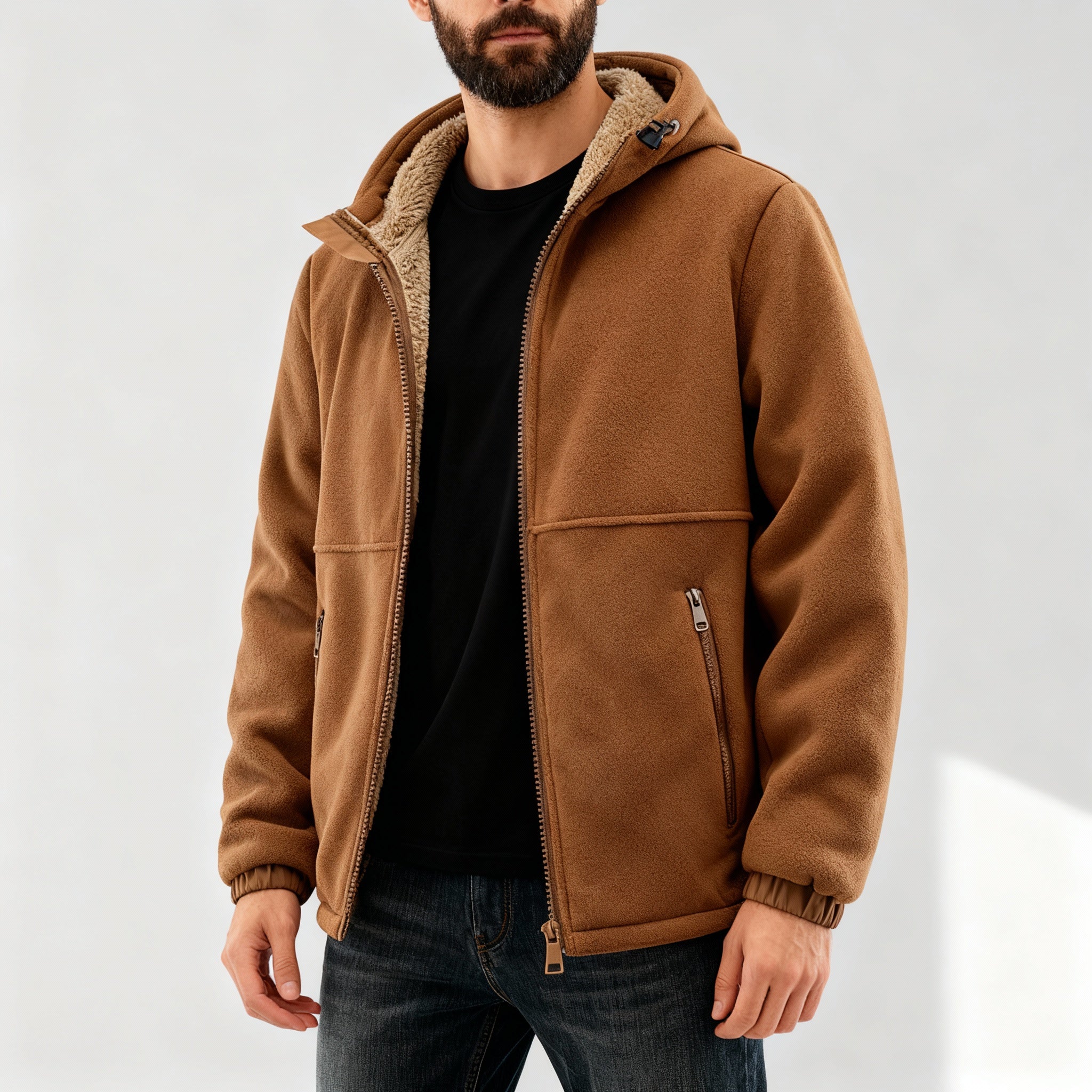 Camden Sherpa Polar Fleece Jacket | Men's Sherpa-Lined Winter Coat | Warm Outerwear UK