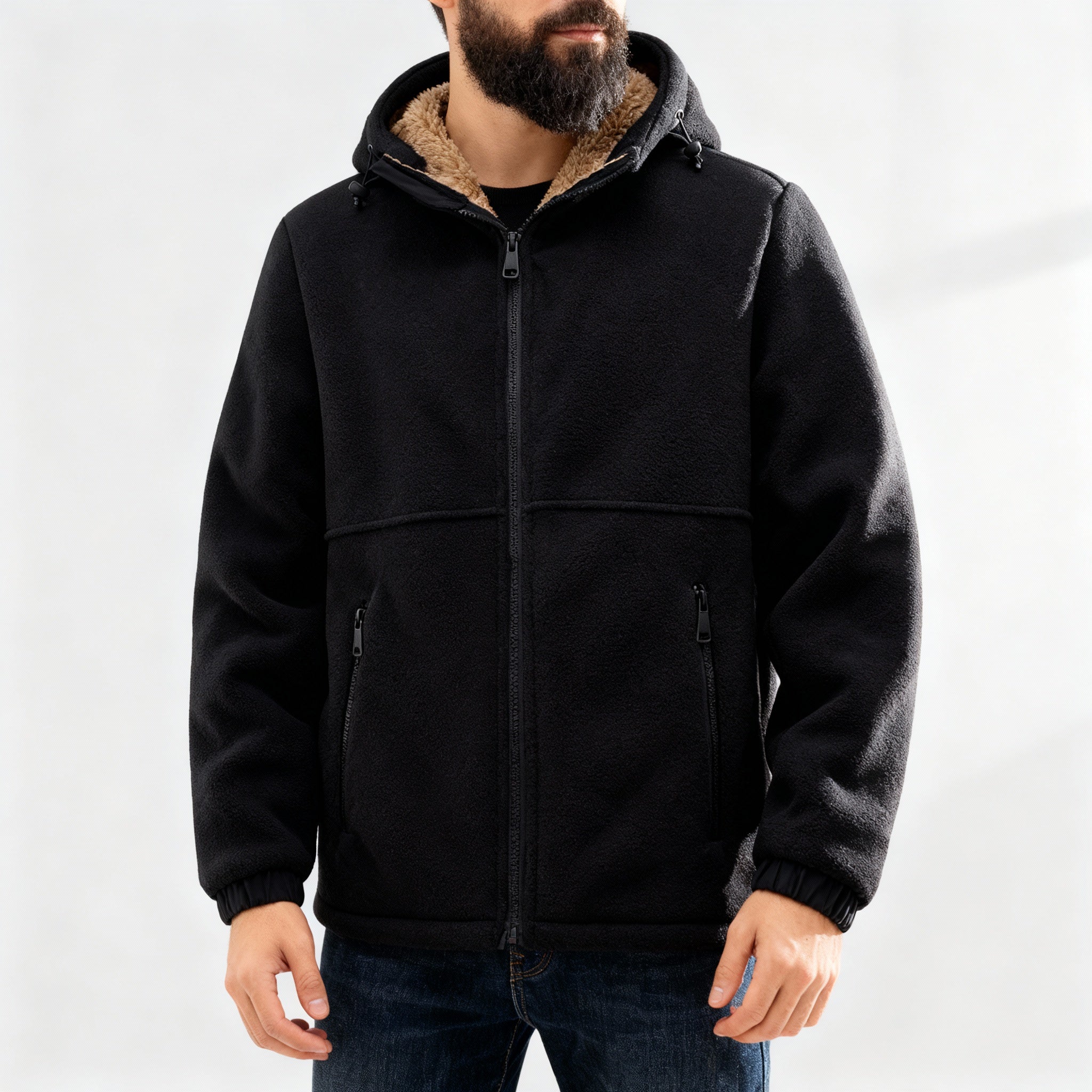 Camden Sherpa Polar Fleece Jacket | Men's Sherpa-Lined Winter Coat | Warm Outerwear UK