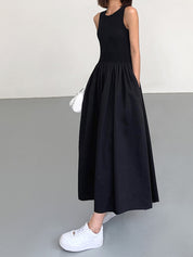 Leisure Crew Neck Long Dress | Women's Casual Long Dress | Relaxed Everyday Fashion Dress UK