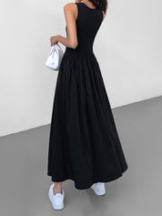 Leisure Crew Neck Long Dress | Women's Casual Long Dress | Relaxed Everyday Fashion Dress UK