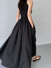 Leisure Crew Neck Long Dress | Women's Casual Long Dress | Relaxed Everyday Fashion Dress UK