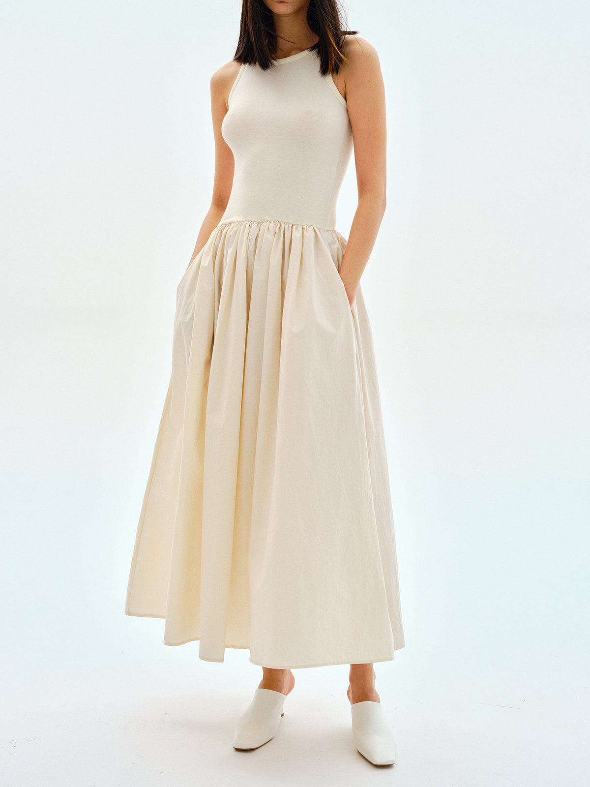 Leisure Crew Neck Long Dress | Women's Casual Long Dress | Relaxed Everyday Fashion Dress UK