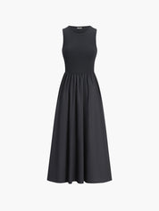 Leisure Crew Neck Long Dress | Women's Casual Long Dress | Relaxed Everyday Fashion Dress UK