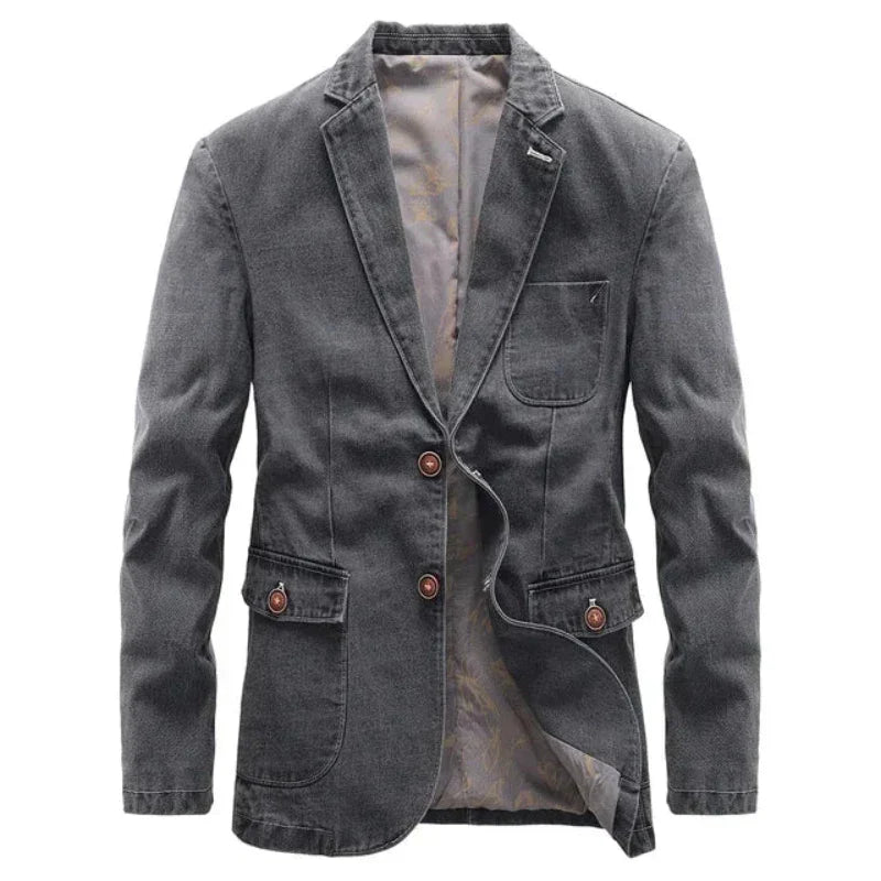 Billy Wilson Denim Jacket | Men's Vintage Wash Denim Jacket | Classic Casual Jean Jacket UK