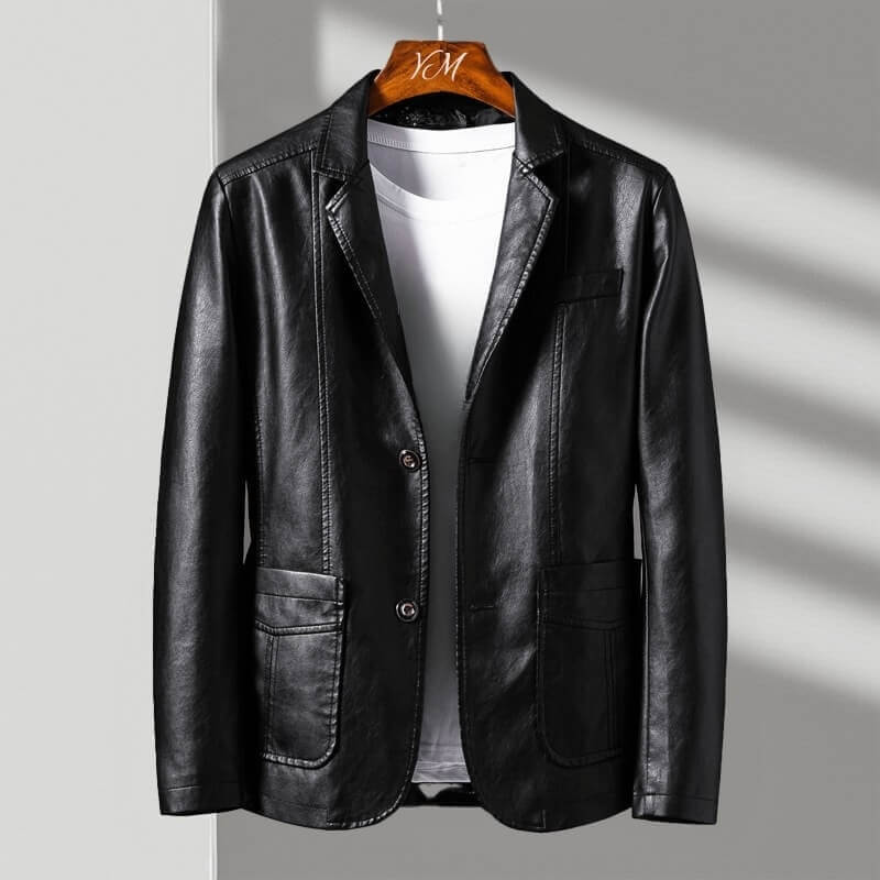 Luca Leather Jacket | Men's Genuine Leather Jacket | Classic Biker Style Outerwear UK