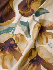 Hand-Drawn Botanical Maxi Dress | Women's Elegant Maxi Dress | Summer Holiday Long Dress UK