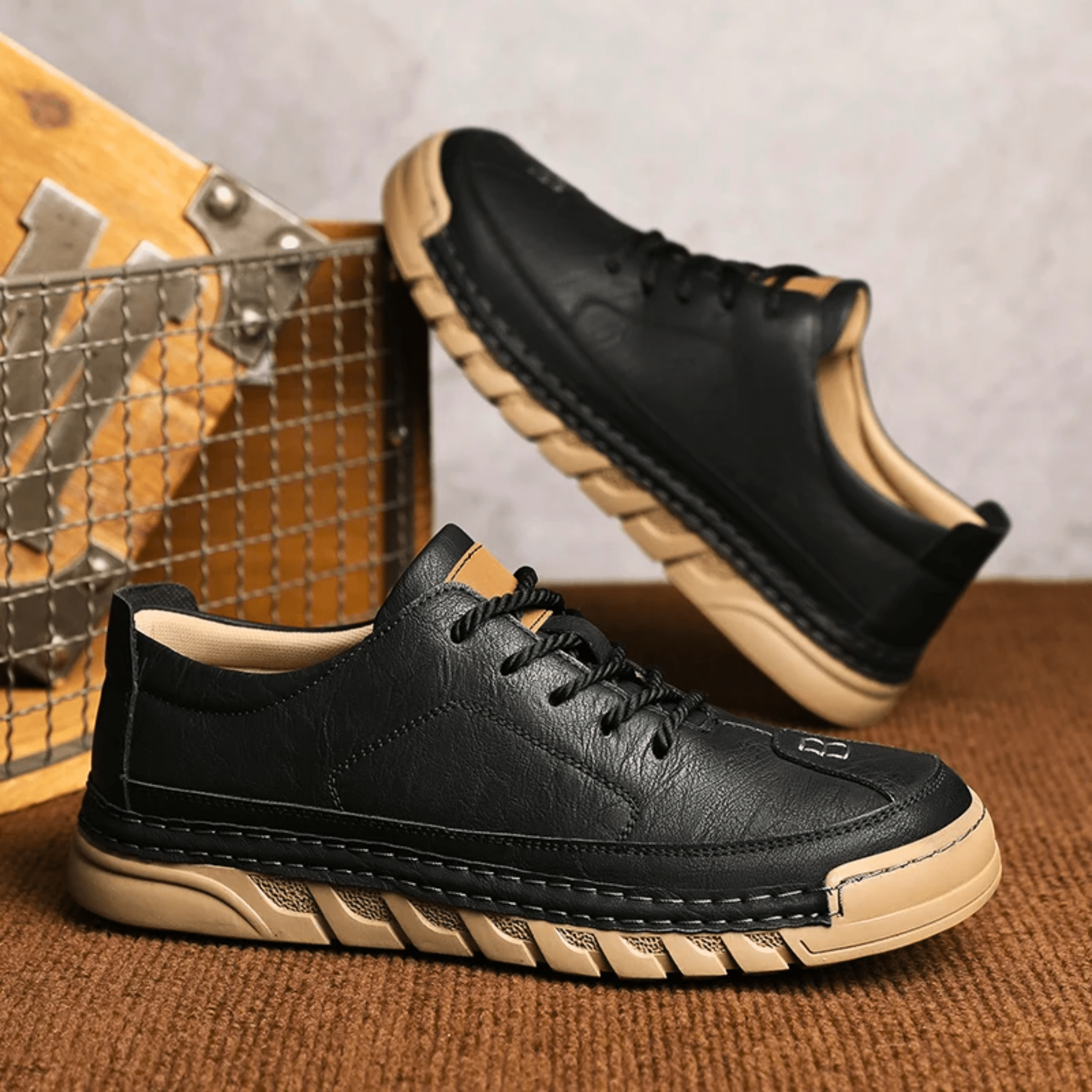 Easton Leather Trainer | Men's Genuine Leather Trainers | Smart Casual Fashion Shoes UK