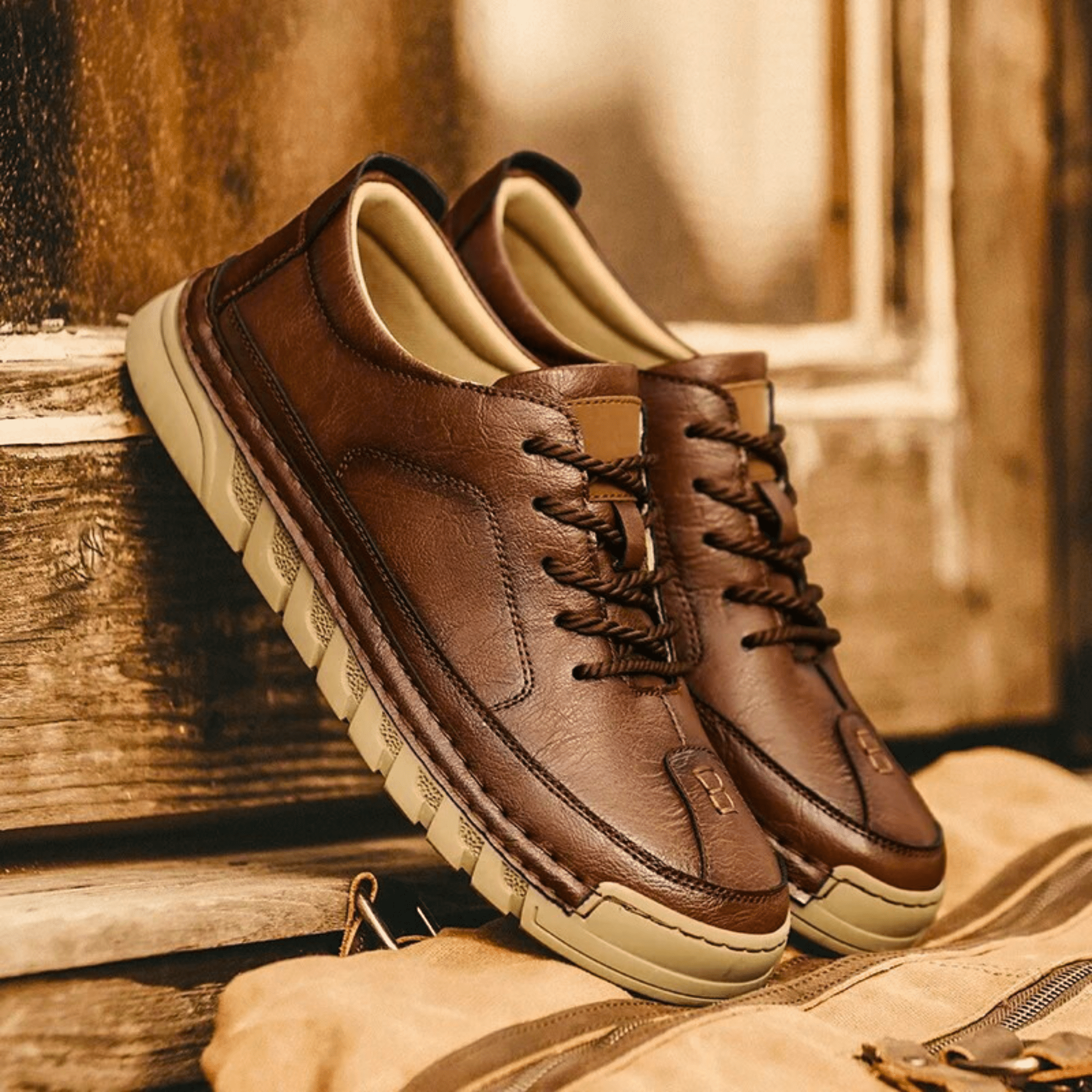 Easton Leather Trainer | Men's Genuine Leather Trainers | Smart Casual Fashion Shoes UK