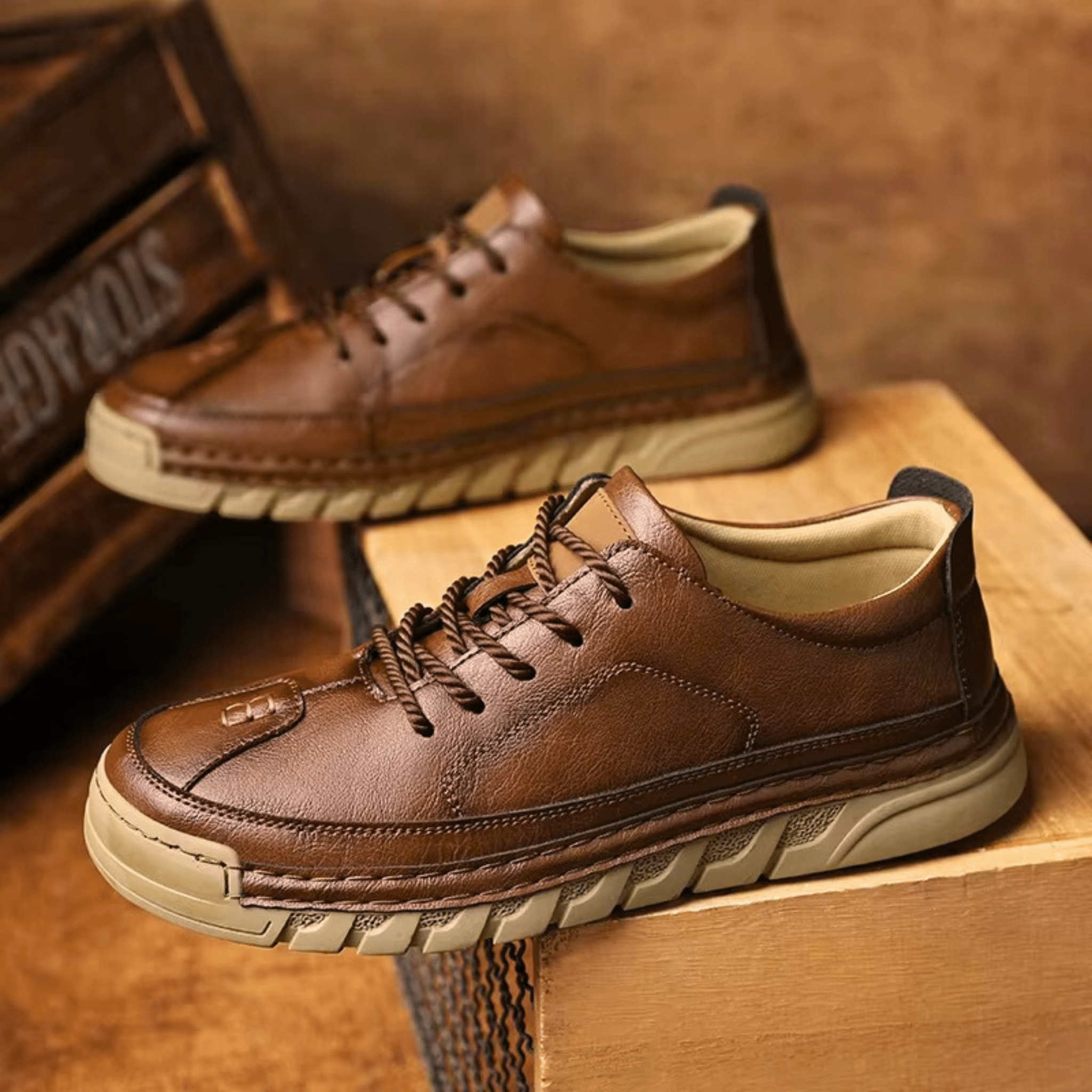Easton Leather Trainer | Men's Genuine Leather Trainers | Smart Casual Fashion Shoes UK