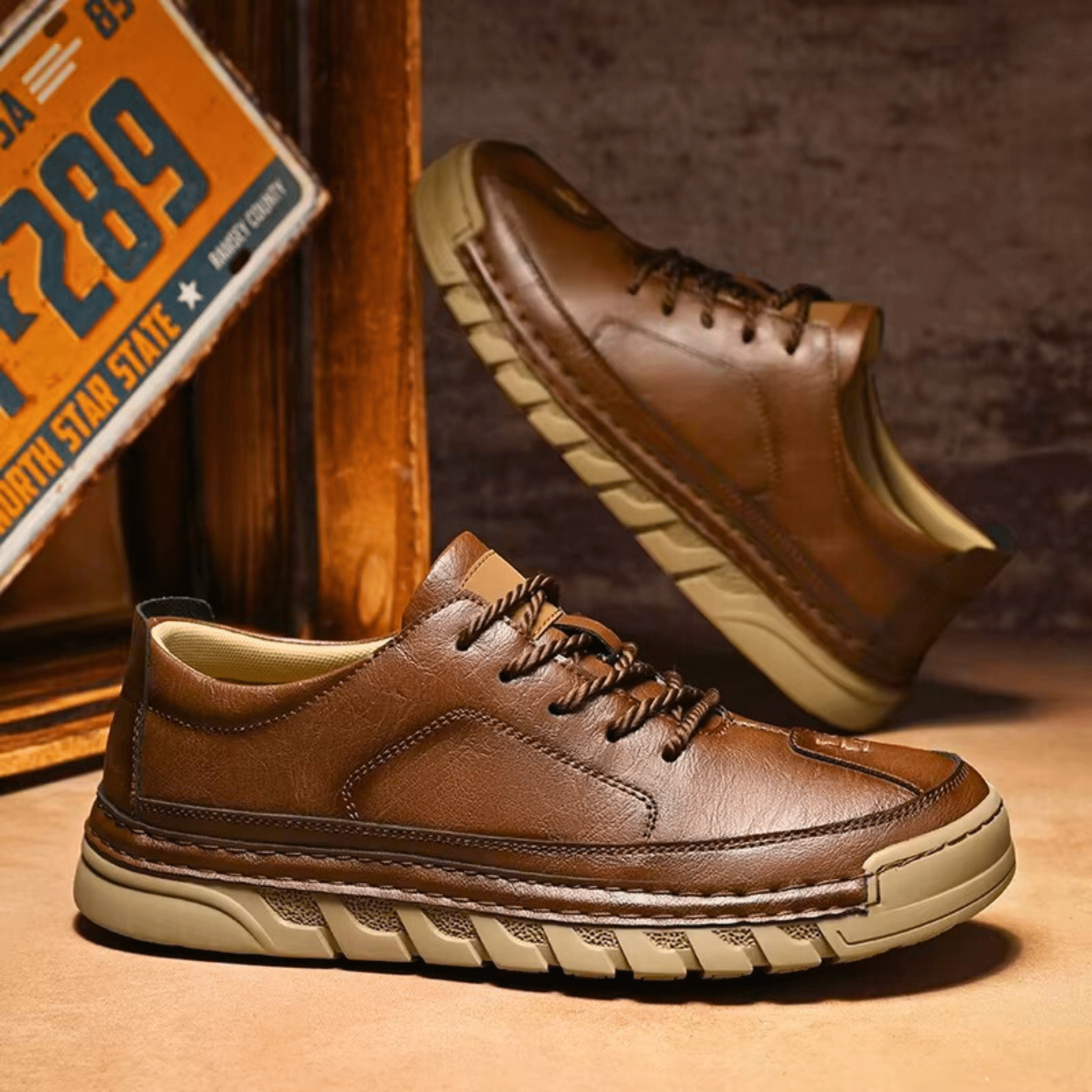 Easton Leather Trainer | Men's Genuine Leather Trainers | Smart Casual Fashion Shoes UK