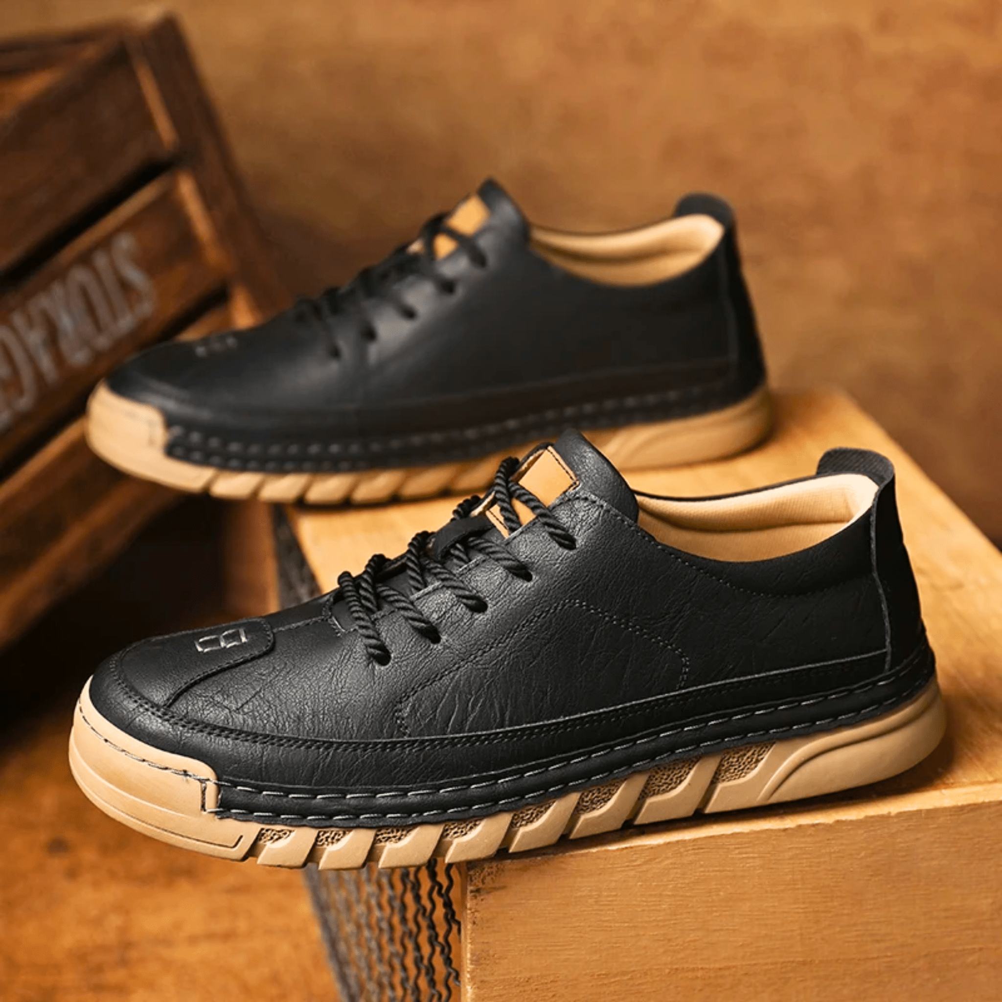 Easton Leather Trainer | Men's Genuine Leather Trainers | Smart Casual Fashion Shoes UK