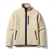 Men's Long Pile Fleece Jacket – Stand Collar Full-Zip Sherpa Midlayer Coat | 5 Colours | S–XL
