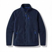 Men's Long Pile Fleece Jacket – Stand Collar Full-Zip Sherpa Midlayer Coat | 5 Colours | S–XL