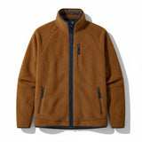 Men's Long Pile Fleece Jacket – Stand Collar Full-Zip Sherpa Midlayer Coat | 5 Colours | S–XL