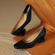 Theo Square-Toe Leather Pumps | Men's Classic Smart Shoes | Genuine Leather Smart Casual UK
