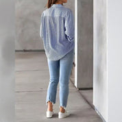 Edith Striped Shirt | Women's Striped Casual Top | Relaxed Fit Summer Tee UK