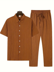 Elias Striped Two-Piece Summer Set | Men's Striped Two-Piece Summer Set | Casual Holiday Co-ord UK