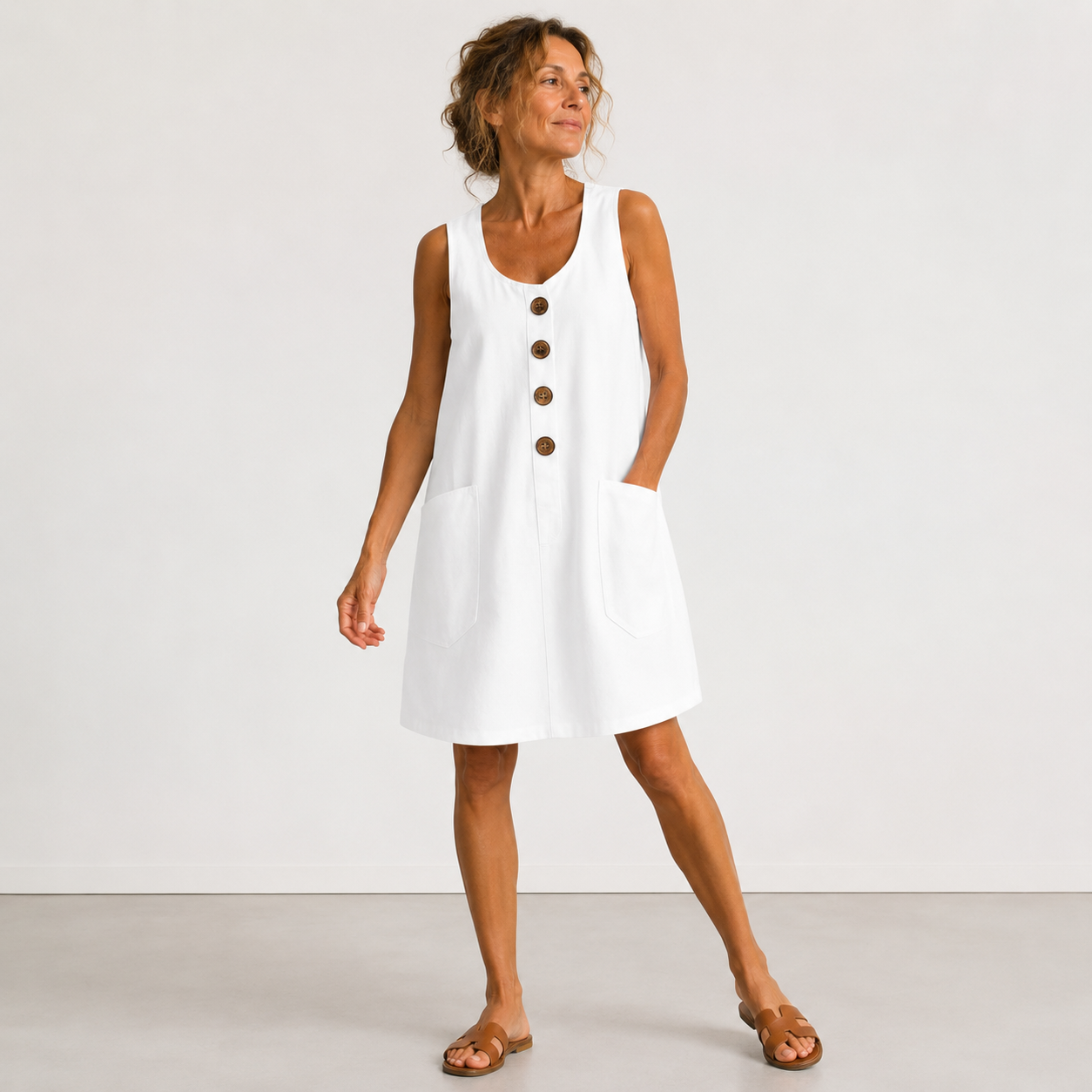 Nova Cotton Linen Dress | Women's Cotton Linen Dress | Breathable Casual Summer Dress UK