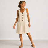 Nova Cotton Linen Dress | Women's Cotton Linen Dress | Breathable Casual Summer Dress UK
