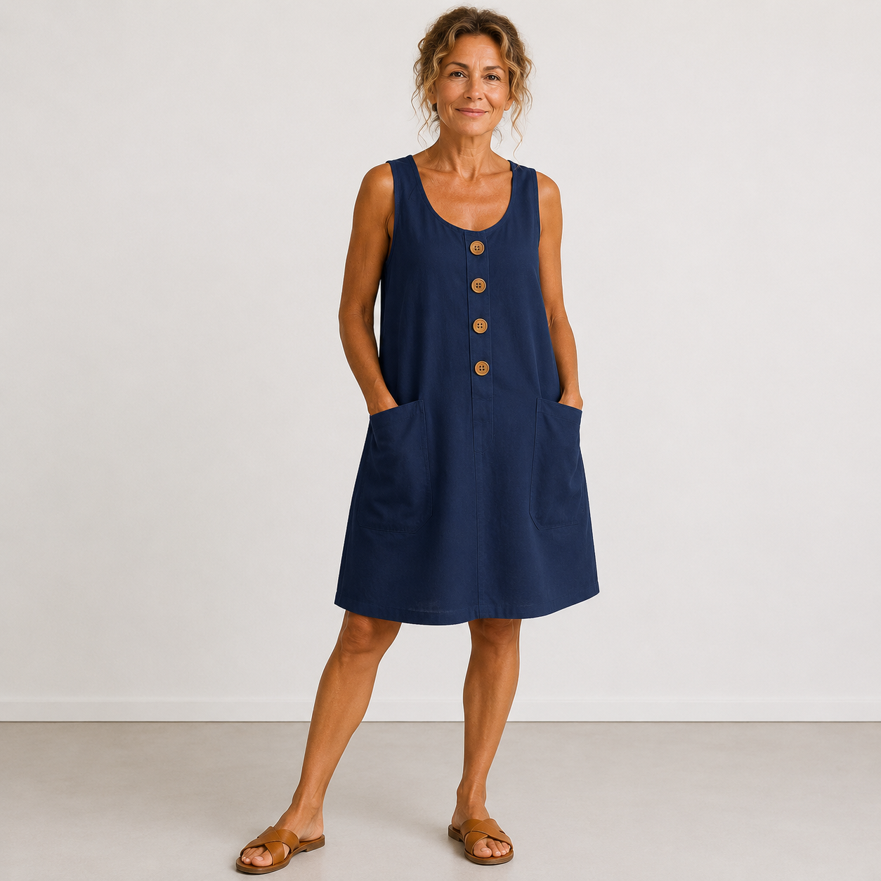 Nova Cotton Linen Dress | Women's Cotton Linen Dress | Breathable Casual Summer Dress UK