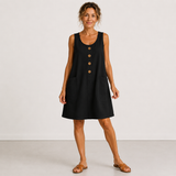 Nova Cotton Linen Dress | Women's Cotton Linen Dress | Breathable Casual Summer Dress UK