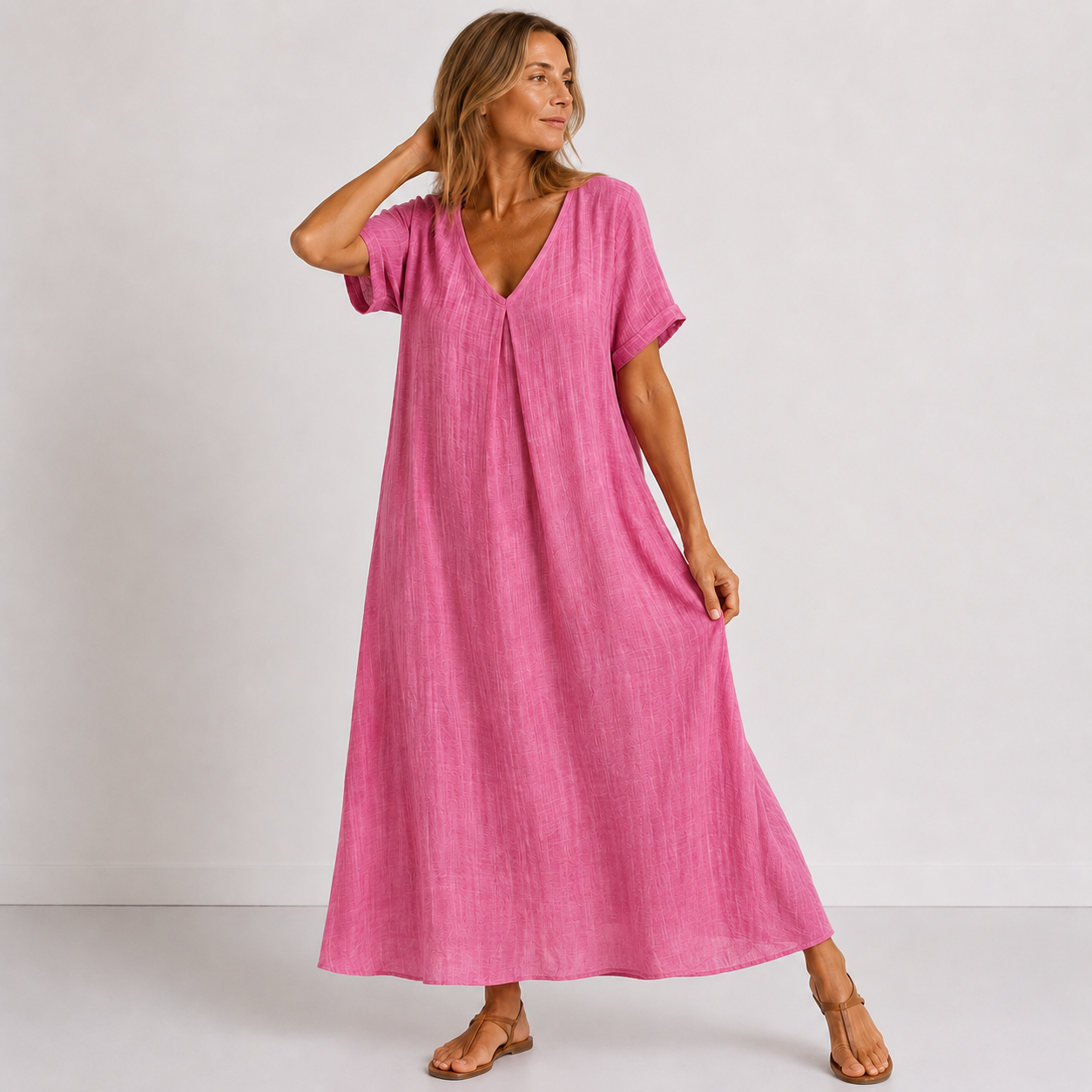 Faye Linen Maxi Dress | Women's Elegant Maxi Dress | Summer Holiday Long Dress UK
