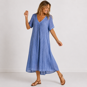 Faye Linen Maxi Dress | Women's Elegant Maxi Dress | Summer Holiday Long Dress UK