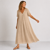 Faye Linen Maxi Dress | Women's Elegant Maxi Dress | Summer Holiday Long Dress UK
