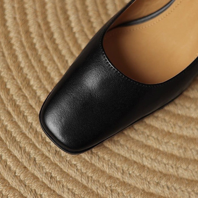 Theo Square-Toe Leather Pumps | Men's Classic Smart Shoes | Genuine Leather Smart Casual UK