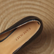 Theo Square-Toe Leather Pumps | Men's Classic Smart Shoes | Genuine Leather Smart Casual UK