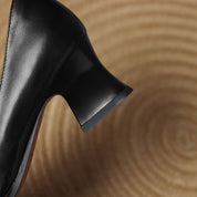 Theo Square-Toe Leather Pumps | Men's Classic Smart Shoes | Genuine Leather Smart Casual UK