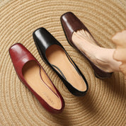 Theo Square-Toe Leather Pumps | Men's Classic Smart Shoes | Genuine Leather Smart Casual UK