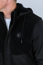 Fur-Lined Quilted Hooded Jacket | Men's Winter Jacket | Men Quilted Fur Black Camel