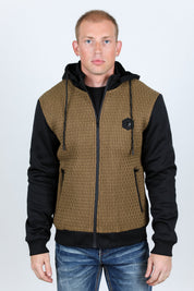 Fur-Lined Quilted Hooded Jacket | Men's Winter Jacket | Men Quilted Fur White Camel