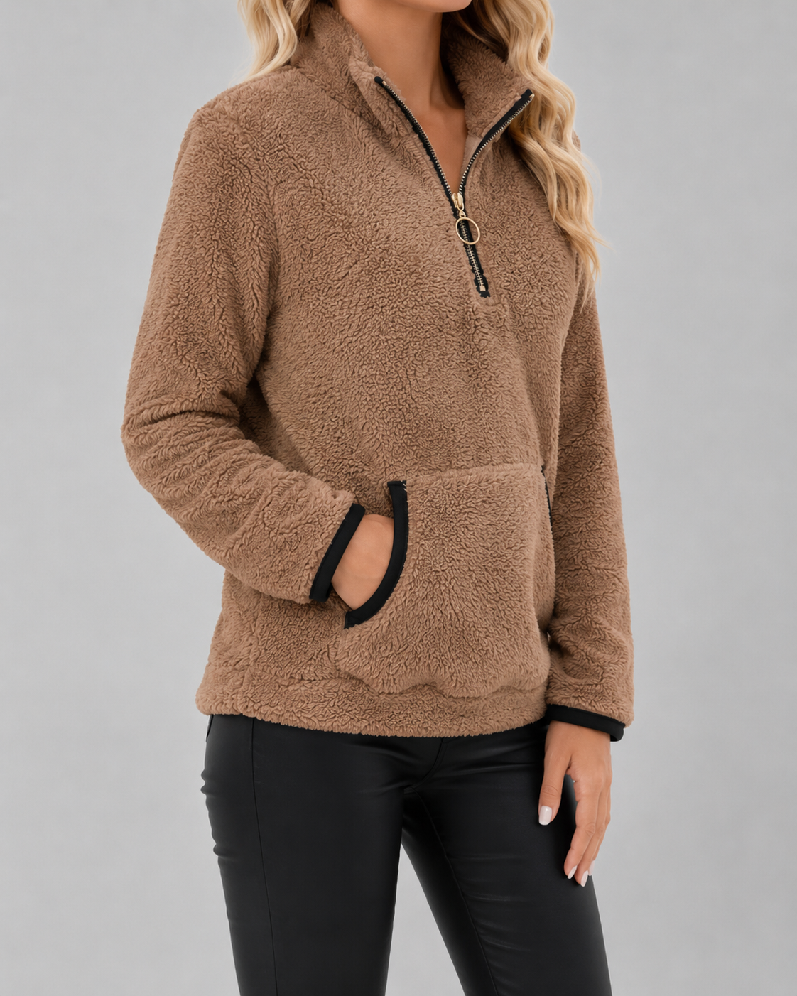 Fiona-Teddy-Fleece-Half-Zip-Sweater-Funnel-Neck-Kangaroo-Pocket-Relaxed-Fit-Pullover-image-2.png