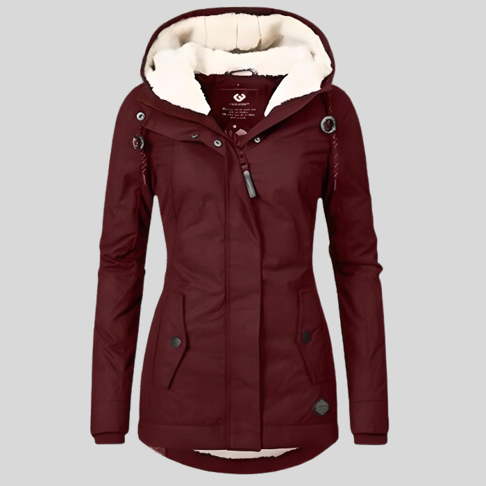 Women's Fleece-Lined Winter Parka | Plush Hood Zip Snap Front Closure | Warm Coat Extended Sizes | S–2XL